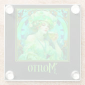 アールヌーボー持戸 ガラスコースター (裏面)