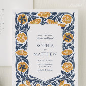 アールヌーボー日付の保存 | ヴィンテージ結婚フローラ セーブザデート