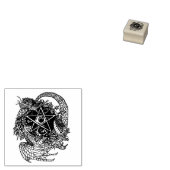 アールヌーボー星形五角形ドラゴンラバースタンプ ラバースタンプ (押印)