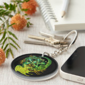 アールヌーボー星形五角形ドラゴン～キーチェーン キーホルダー (正面右)