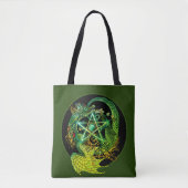 アールヌーボー星形五角形ドラゴン トートバッグ (正面)