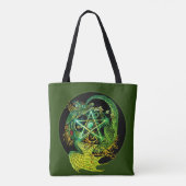 アールヌーボー星形五角形ドラゴン トートバッグ (裏面)