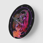 アールヌーボー星形五角形ドラゴン ラウンド壁時計 (傾斜)