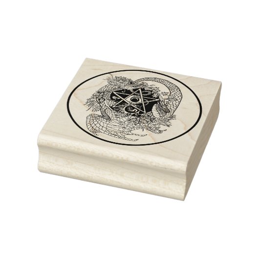 アールヌーボー星形五角形ドラゴン ラバースタンプ (スタンプ)