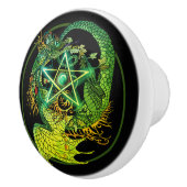 アールヌーボー星形五角形竜 セラミックノブ (右)