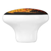 アールヌーボー星形五角形竜 セラミックノブ (側面)