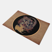 アールヌーボー星形五角形竜 ドアマット (アングル)