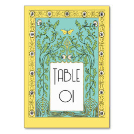 アールヌーボー春タンデリオンズ&蝶 テーブルナンバー