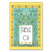 アールヌーボー春タンデリオンズ&蝶 テーブルナンバー (裏面)