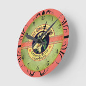 アールヌーボー時計中時計 ラウンド壁時計 (傾斜)