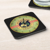 アールヌーボー時計広告リリーチョコレートco. コースター (左側)