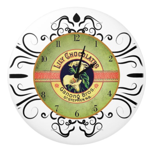 アールヌーボー時計広告 セラミックノブ (正面)