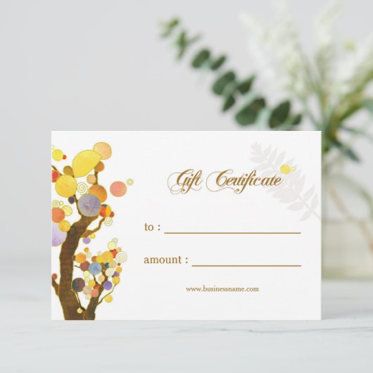 アールヌーボー木工商品券 (スタンド正面)