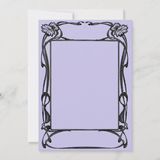 アールヌーボー枠 招待状 (正面)