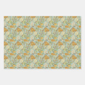 アールヌーボー植物壁紙 – ミントグリーン ラッピングペーパーシート (正面2)