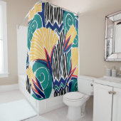 アールヌーボー植物学デザイン シャワーカーテン (インサイチュ)