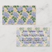 アールヌーボー様式のスイレンとトンボの模様 名刺