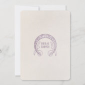 アールヌーボー様式のラベンダーダイズのブライダルシャワー　パープルラベンダー 招待状 (裏面)