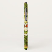 アールヌーボー様式化グリーンレッドポピー宝石モノグラム Case-Mate iPhoneケース (裏面/左)