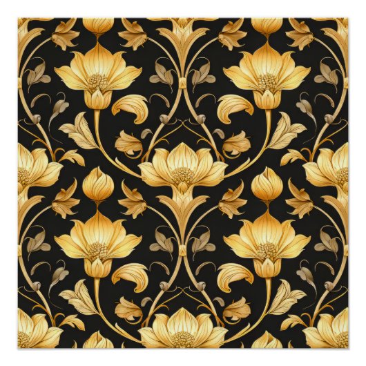 アールヌーボー模様 ポスター (正面)