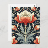 アールヌーボー模様 ポストカード (正面/裏面)