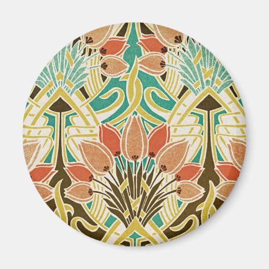 アールヌーボー模様#11 マグネット (正面)