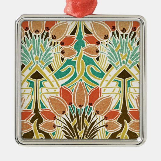 アールヌーボー模様#11 メタルオーナメント (正面)