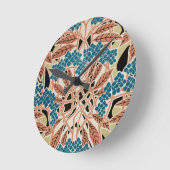 アールヌーボー模様#12 ラウンド壁時計 (傾斜)