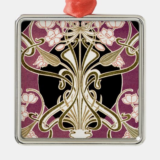 アールヌーボー模様#2 メタルオーナメント (正面)