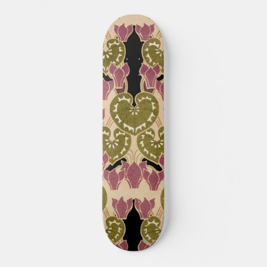 アールヌーボー模様#4 スケートボード (正面)