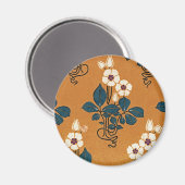 アールヌーボー模様#7 マグネット (正面/裏面)