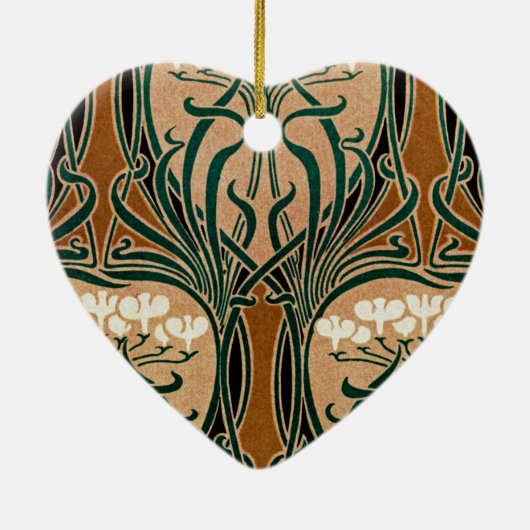 アールヌーボー模様#9 セラミックオーナメント (裏面)