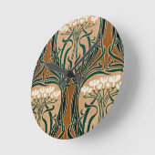 アールヌーボー模様#9 ラウンド壁時計 (傾斜)