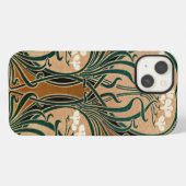 アールヌーボー模様#9 iPhoneケース (裏面横)