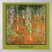 アールヌーボー樺の木フォレストグスタフクリムト1903 ポスター (正面)