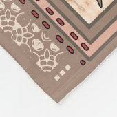 アールヌーボー沿岸の花とレースモノグラムの- フリースブランケット (角)