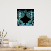 アールヌーボー海の人魚 ポスター (キッチン)