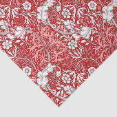 アールヌーボー海藻フローラ深い 赤と白 薄葉紙 (詳細)