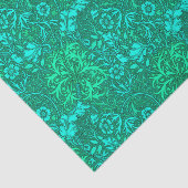 アールヌーボー海藻フローラ、ターコイズ、アクア 薄葉紙 (詳細)