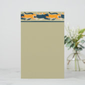 アールヌーボー猫と花の文房具 便箋 (スタンド正面)