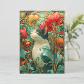 アールヌーボー猫 シーズンカード (スタンド正面)