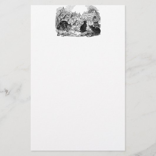 アールヌーボー猫 便箋 (正面)