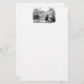 アールヌーボー猫 便箋 (正面/裏面)