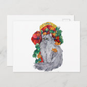 アールヌーボー猫#2 シーズンポストカード (正面/裏面)