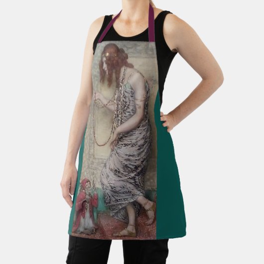 アールヌーボー王女と彼女のサルのエレガント芸術 エプロン (インサイチュ)