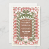 アールヌーボー王室のリリ結婚ス 招待状 (正面/裏面)