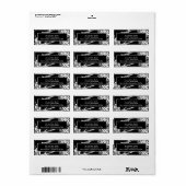 アールヌーボー白黒 ラベル (フルシート)