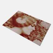アールヌーボー眠る女の花 ドアマット (アングル)