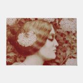 アールヌーボー眠る女の花 ドアマット (正面)