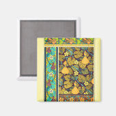 アールヌーボー秋のフローラエレガントグルパー マグネット (正面/裏面)